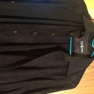 Ralph Lauren black suede button up.